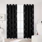 Deconovo Designer Series Silvery Cubic Printed Blackout Curtains - Image 2