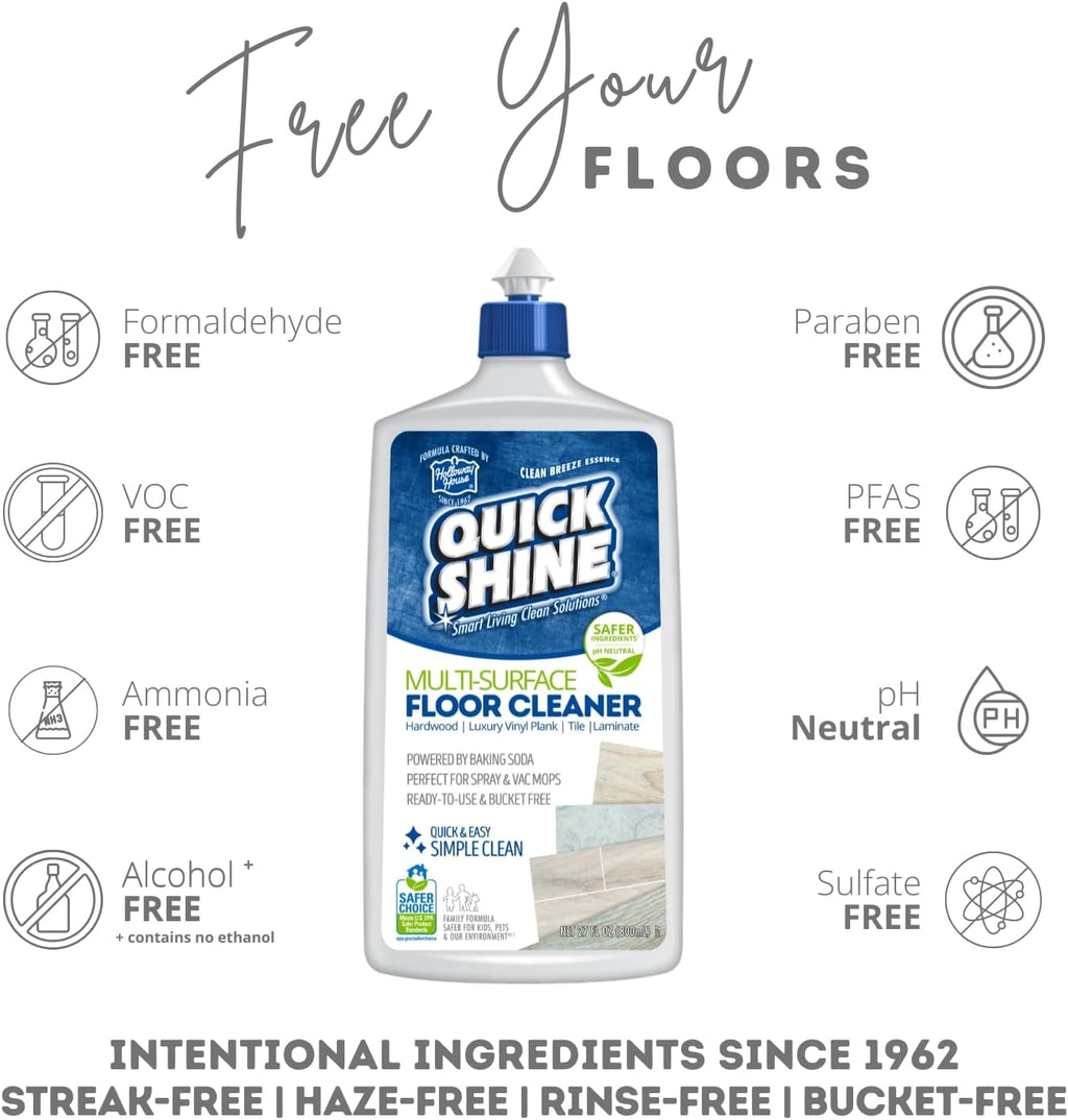 Quick Shine Multi-Surface Floor Care System 27 oz-2 Pk, Clean & Polish