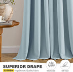 MIULEE Slate Blue Blackout Curtains - Image 5