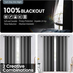 SimpleHome Blackout Curtains Ombre - Image 2
