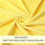 JIAHANNHA Fleece Blanket Queen Size Yellow 90 by 90 Inches Throw Blankets - Image 3