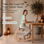 NYPOT Ergonomic Kneeling Chair with Adjustable Seats - Knee Chair for Posture Correction & Kneel Rocking Stool for Desk - Back Pain Relief for Home and Office, Supports 250 pounds - 5 Years Warranty