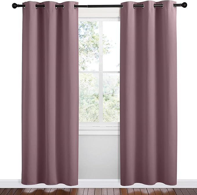 NICETOWN Dry Rose Room Darkening Curtains - Image 2
