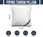 Utopia Bedding Throw Pillow Inserts, 22 x 22 Inches Decorative Indoor Pillows - Image 2