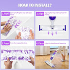 25 Pack Disposable Mop Replacement for Swiffer Power Mop Refills