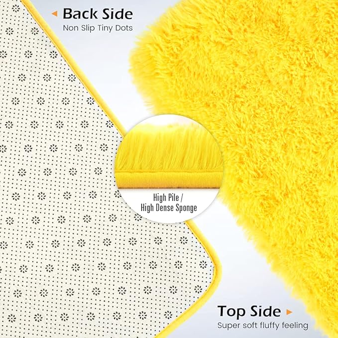 Amearea Premium Soft Fluffy Rug 4x5.3 Feet, Fuzzy Area Rugs - Image 3