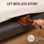 Acacia Wood Mattress Lifter Tool for Changing Sheets, Ergonomic Bed Making Helper for Seniors, Sheet Tucker for Linens