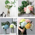 8pcs White Hydrangea Artificial Flowers 27.57" Large Realistic Single Long Stem Faux Silk Hydrangea Bouquets Flowers Arrangements Home Office Decor Wedding Centerpieces DIY