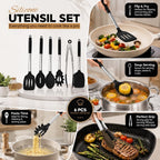 Silicone Cooking Utensils Set 6 Pcs Silicone Spatula Set Kitchen Tools