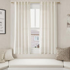 Nanspring Linen Curtains 63 Inch Length 2 Panels Set - Image 5