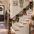 2PCS 6FT Real Touch Artificial Cedar Garland for Christmas Decor