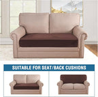 H.VERSAILTEX Velvet Stretch Individual Couch Cushion Cover Plush Slipcover - Image 3