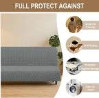 U-NICE HOME Stretch Futon Cover Armless Bed Slipcover - Image 4