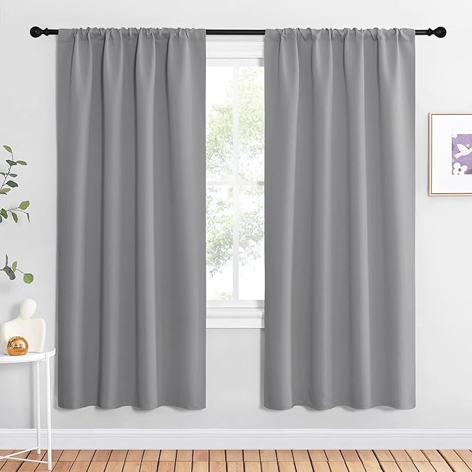 NICETOWN Silver Grey Blackout Curtains by NICETOWN
