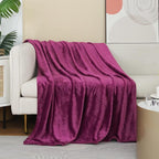 JIAHANNHA Purple Throw Blanket Fleece Blanket 50"x60", Super Soft Cozy Plush by JIAHANNHA