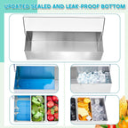 Bartending Supplies 6 Compartment Stainless Steel Garnish Tray, Bar Caddy