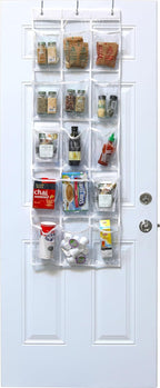 Simple Houseware 15 Pockets Clear Over the Door Pantry Organizer, 2 Pack