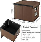 File Organizer Box with Lids, Collapsible File Folder Organizer