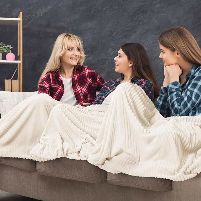 Buryeah 24 Pcs Flannel Throw Blanket Bulk 50 x 60 in Sleepover Blanket Outdoor - Image 5