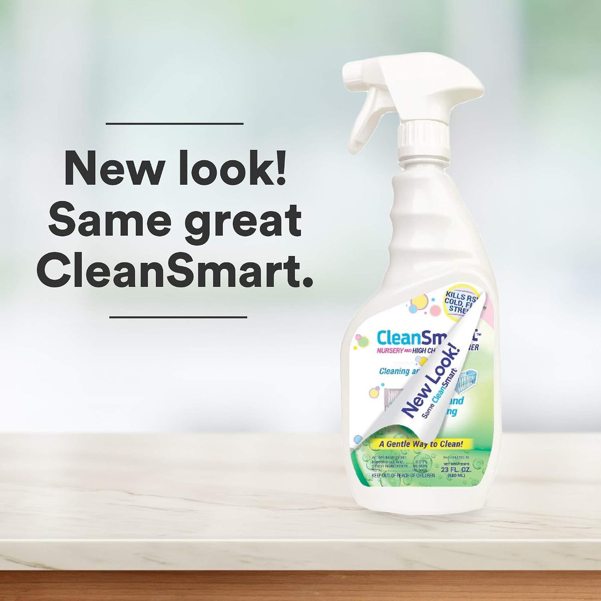 CleanSmart Nursery & High Chair Cleaner, Hypochlorous Acid, 23 oz (2 pack)