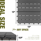 Acacia Interlocking Deck Tiles, 12in, 9PCS Outdoor Flooring