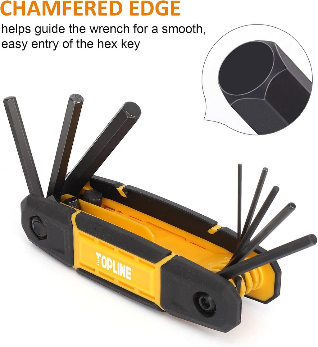 Topline 25-Piece Folding Allen Wrench Set and 5-Piece Pliers Set, Pliers Tool Set for Basic Home Maintenance