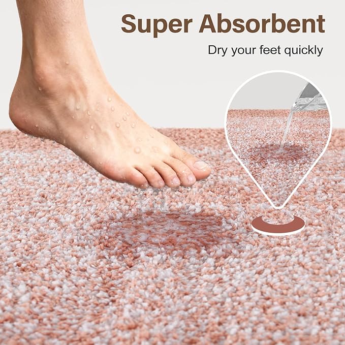 70x24 Long Bathroom Rugs Washable Non Slip, Soft Absorbent Quick Dry Mats - Image 7