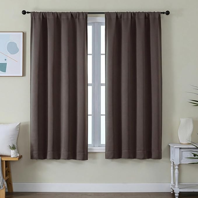 Simplebrand Ava Chocolate Blackout Curtains by Simplebrand