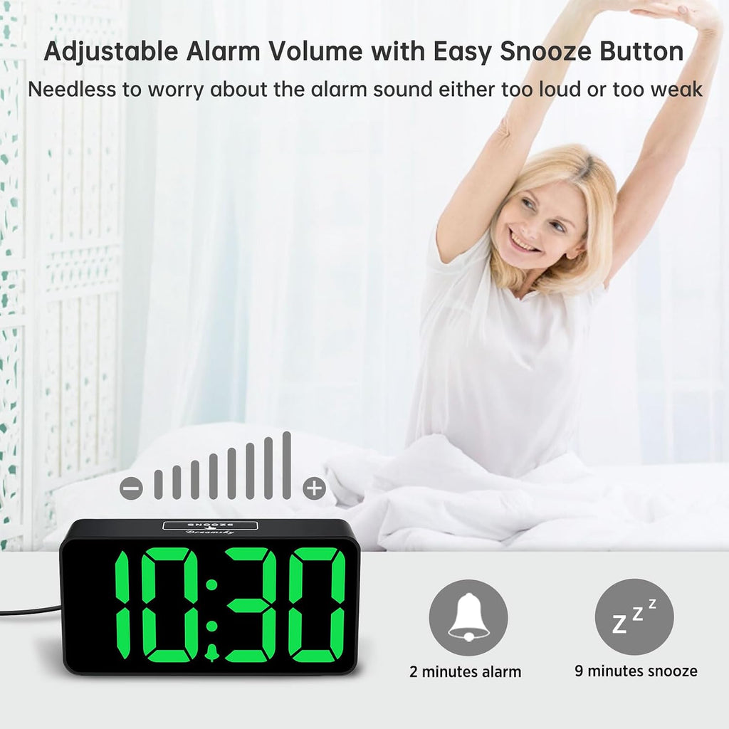 DreamSky Small Digital Alarm Clock for Bedroom with Large Big Numbers