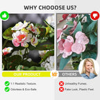 Artificial Geranium Flowers for Outdoor 2 Pcs Artificial White Flower Fake Flowers with Stems Silk Realistic Look Real Floral Arrangement for Front Door Porch Planter Patio Balcony (2 Pcs White)