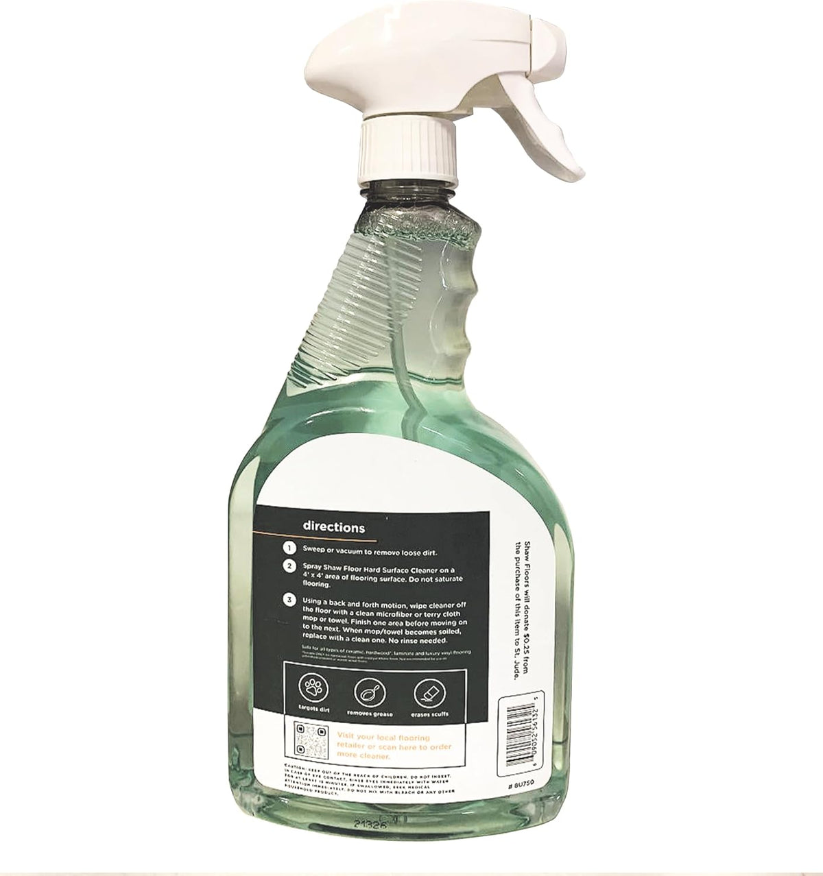 Shaw Floors Hard Surface Floor Cleaner for Ceramic Laminate Hardwood and Luxury Vinyl 32oz Spray