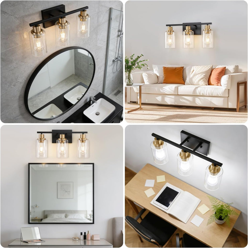 3 Light Bathroom Wall Light Fixture Vanity Wall Lights Over Mirror