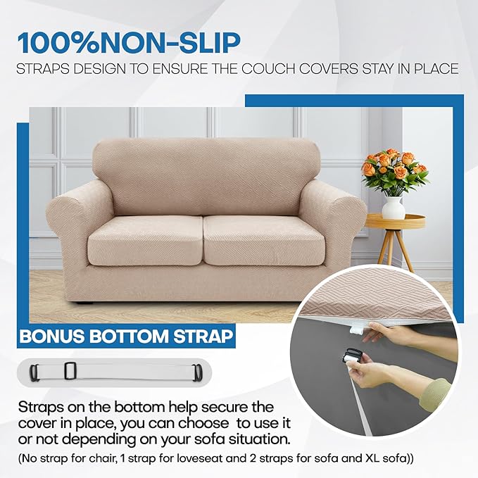 XINEAGE 2026 New 4 Pieces Extra Large Couch Covers - Image 5