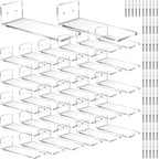 Treela 30 Pack Floating Shoe Wall Displays Shelf, Rectangular, 8x2x3 in