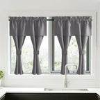 NICETOWN Short Curtains with Attached Valance by NICETOWN