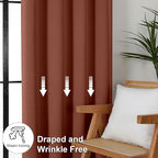 Simplebrand Ava Terracotta Blackout Curtains - Image 7