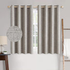 MIULEE 100% Blackout Linen Textured Curtains by MIULEE