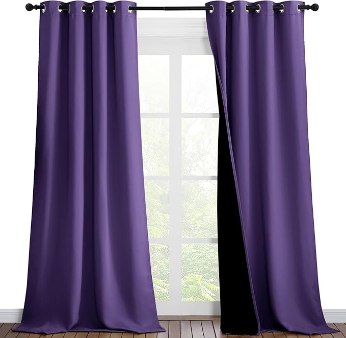 NICETOWN 100% Blackout Blinds, 46 inches x 102 inches, Laundry Room Decor by NICETOWN