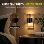 AUVON Plug in Night Light with Gradient Glow, Motion & Dusk to Dawn Sensor