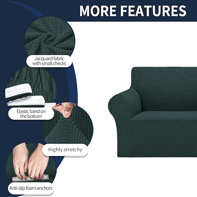 Cupuamon 2026 New Stretch Loveseat Sofa Slipcovers Couch Cover - Image 4