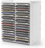 Stackable CD Storage Organizer, Holds 34 CD Cases, Great Gift Idea