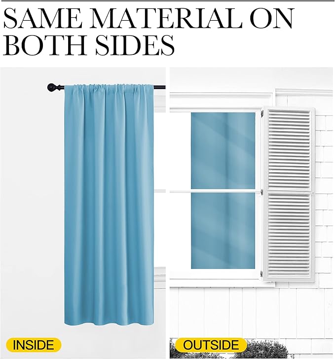 NICETOWN Kitchen Curtains, Short Blackout Curtains & Drapes, Home Decoration - Image 6
