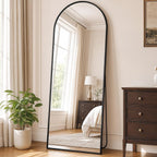 DUMOS 64"x21" Arched Full Length Mirror with Stand, Full Body Floor Mirror
