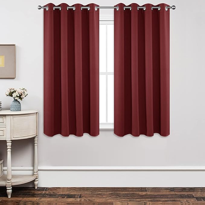 Joydeco Blackout Curtains 63 Inch Length 2 Panels Set, Thermal Insulated Long by JOYDECO