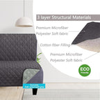 U-NICE HOME Futon Sofa Covers Reversible Sofa Slipcover Armless Cover Furniture - Image 3