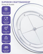 2 Pack 9 Inch Clear Acrylic Lazy Susan 360° Turntable Organizer Spice Rack