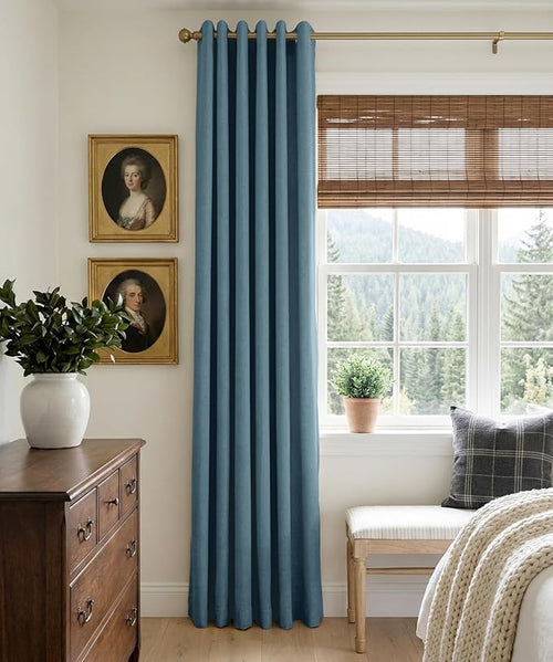 100% Blackout Shield Linen Blackout Curtains - Image 2
