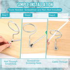 Blulu 25 Pcs Bridle Rings, 2 Inch Low Voltage Wire Cable Rings