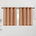 NICETOWN Burnt Orange Linen Kitchen Curtains 36 inch Length, Decorative Thick by NICETOWN