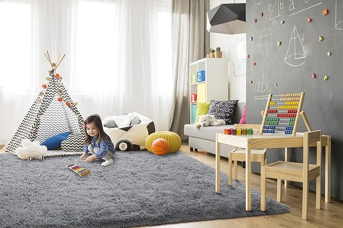 TWINNIS Super Soft Shaggy Rugs Fluffy Carpets 9x12 Feet, Indoor Modern Plush - Image 4